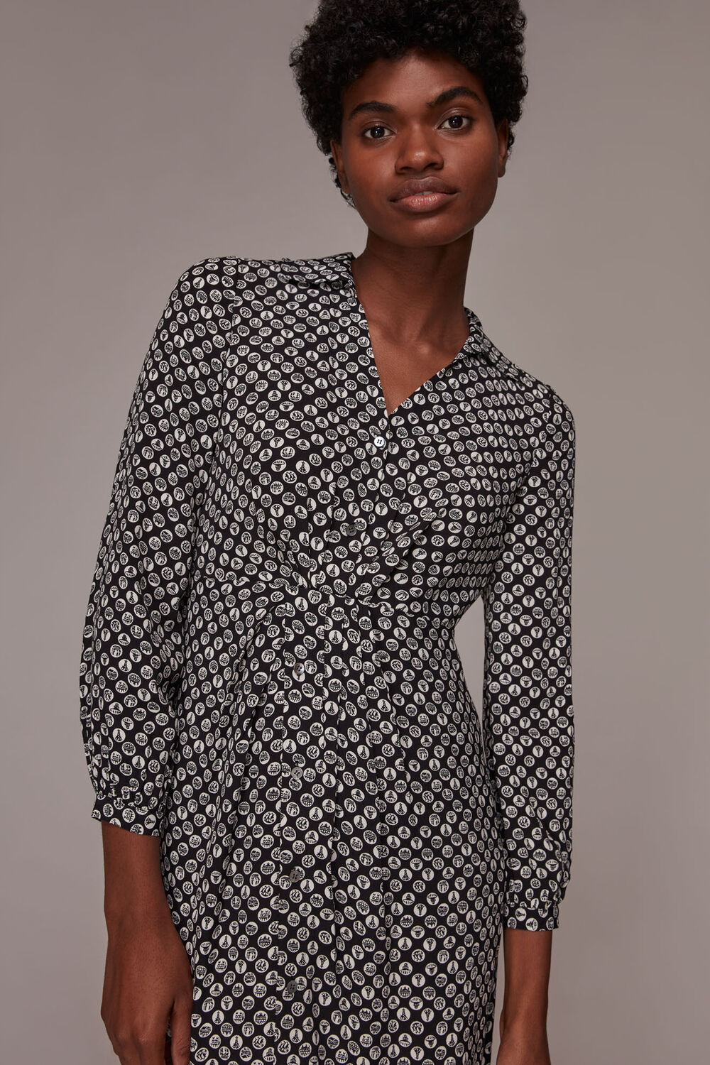 Landmark Print Midi Dress