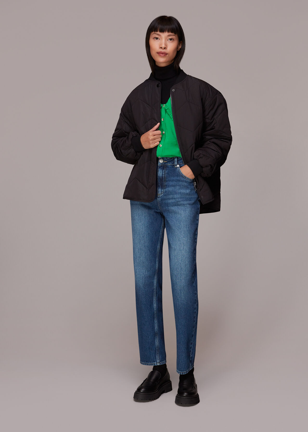 Oversized Collar Detail Top
