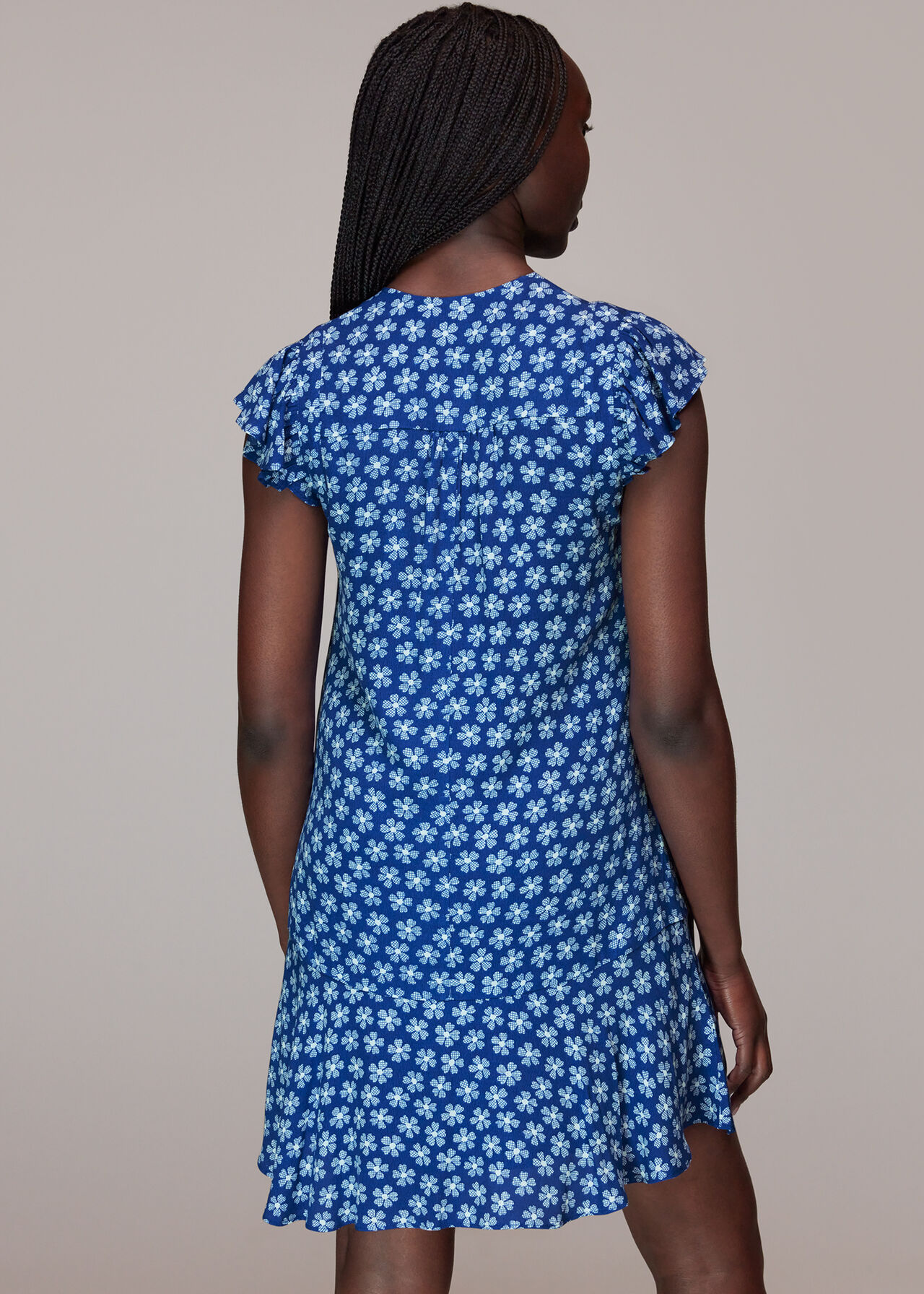 Daisy Check Print Flippy Dress