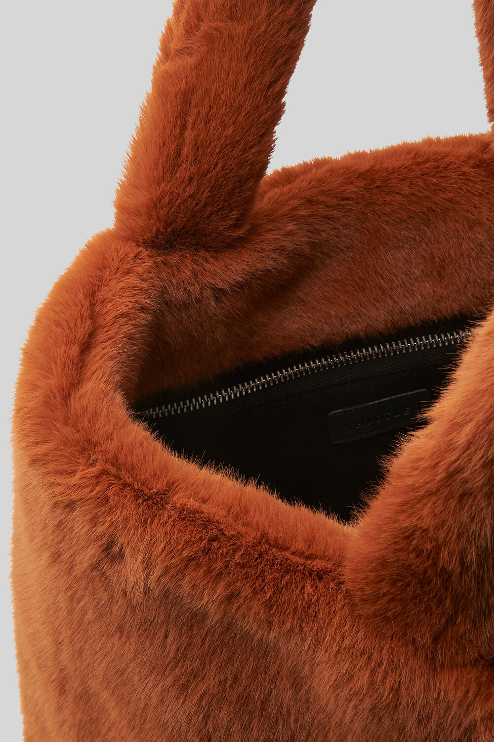 Hattie Faux Fur Tote Brown