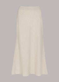 Petite Linen Side Button Skirt