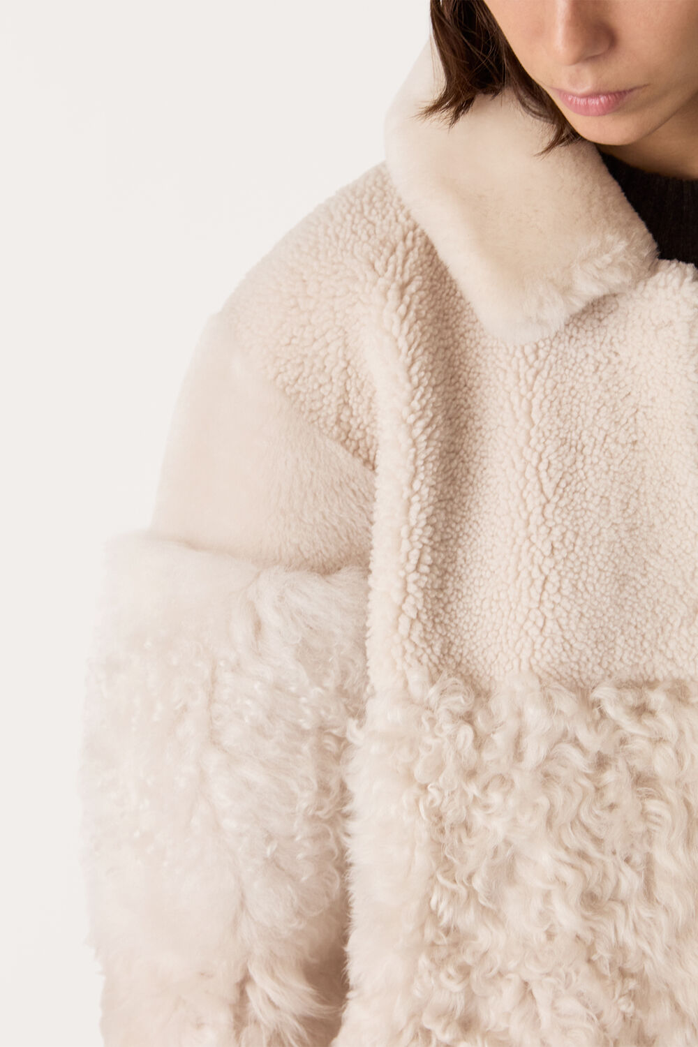 Ivory Hema Shearling Coat