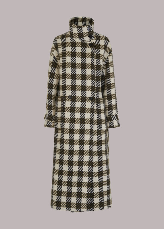 Gabriella Wool Check Coat