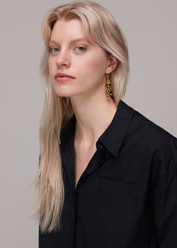 Moon Floral Earring