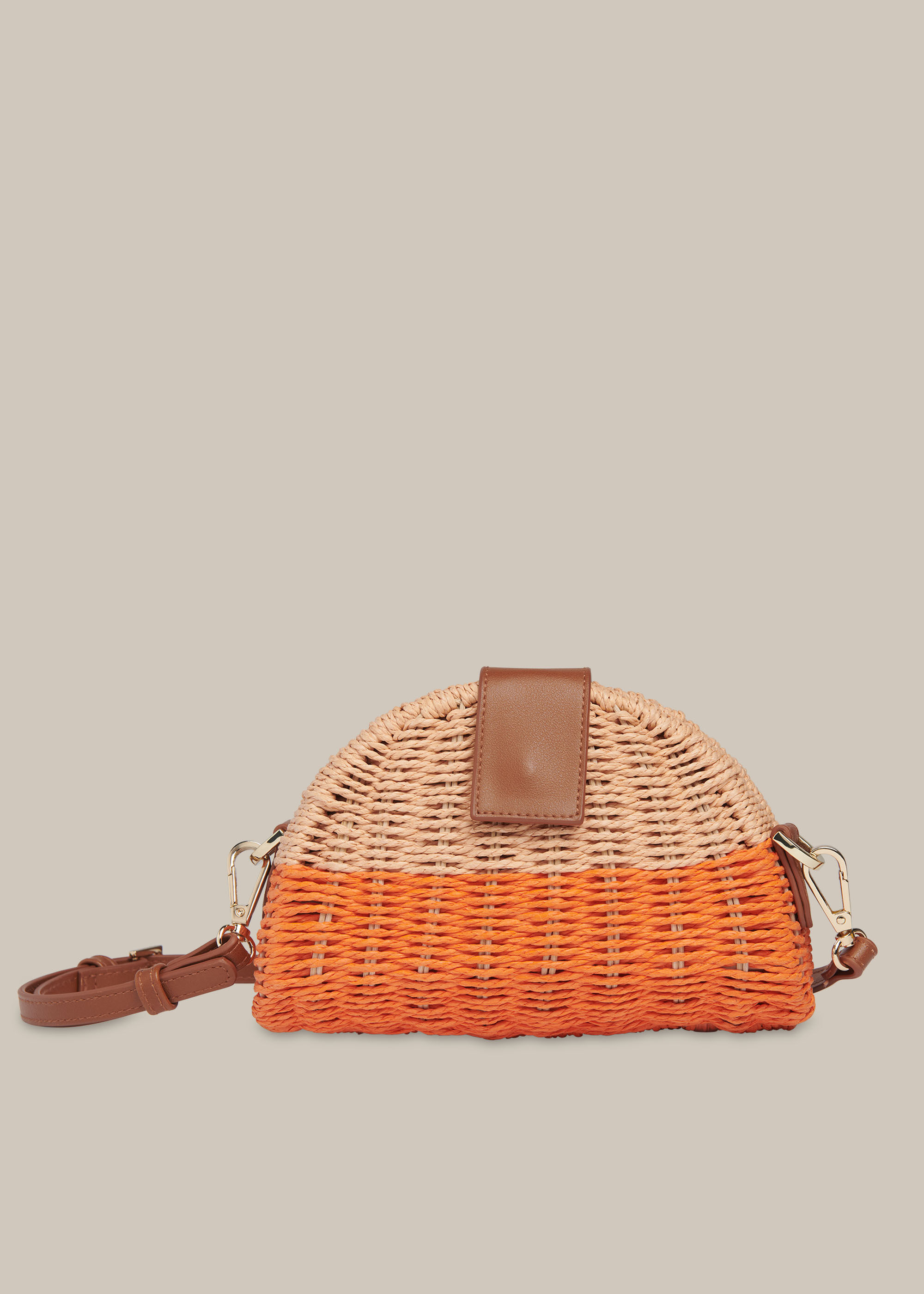 Orange straw bag new arrivals
