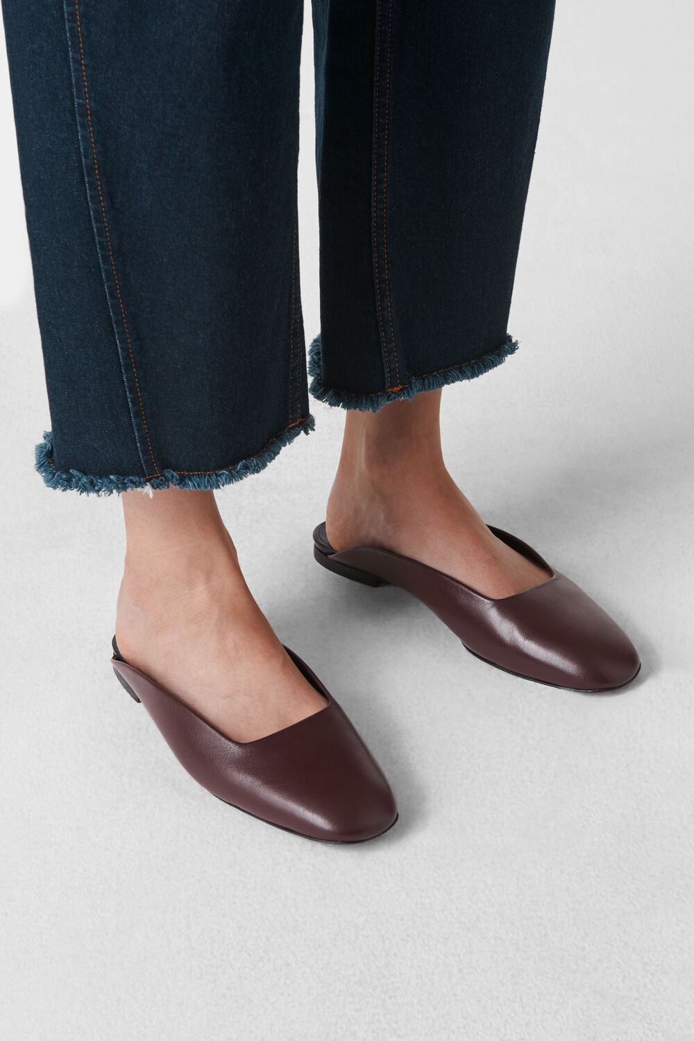 Netley Slip On Mule Burgundy