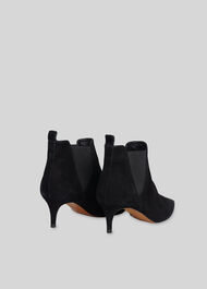 Orley Suede Kitten Heel Boot Black