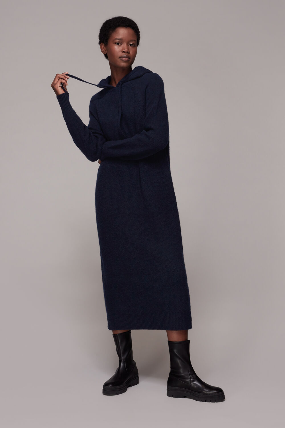 Knitted Hoodie Dress