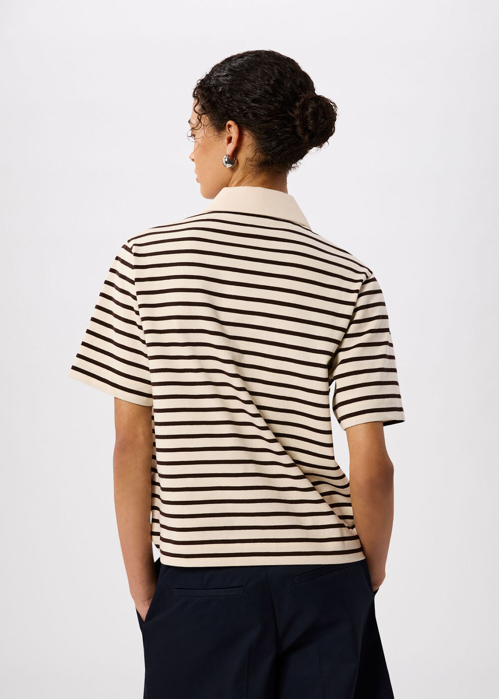 Short Sleeve Stripe Polo