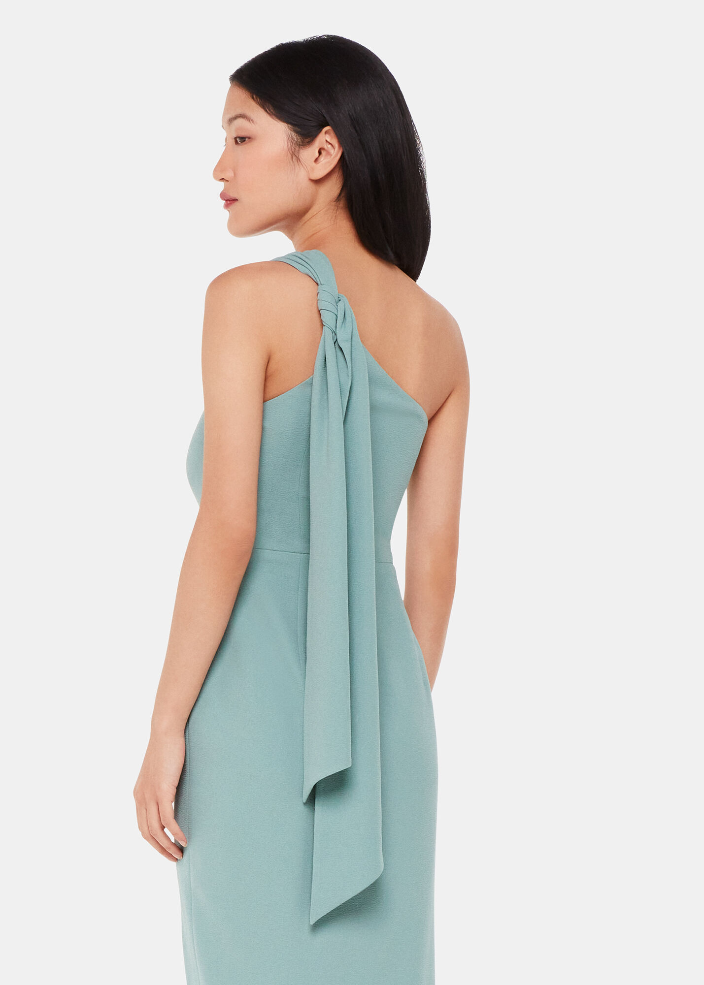 Mint green one shoulder dress sale