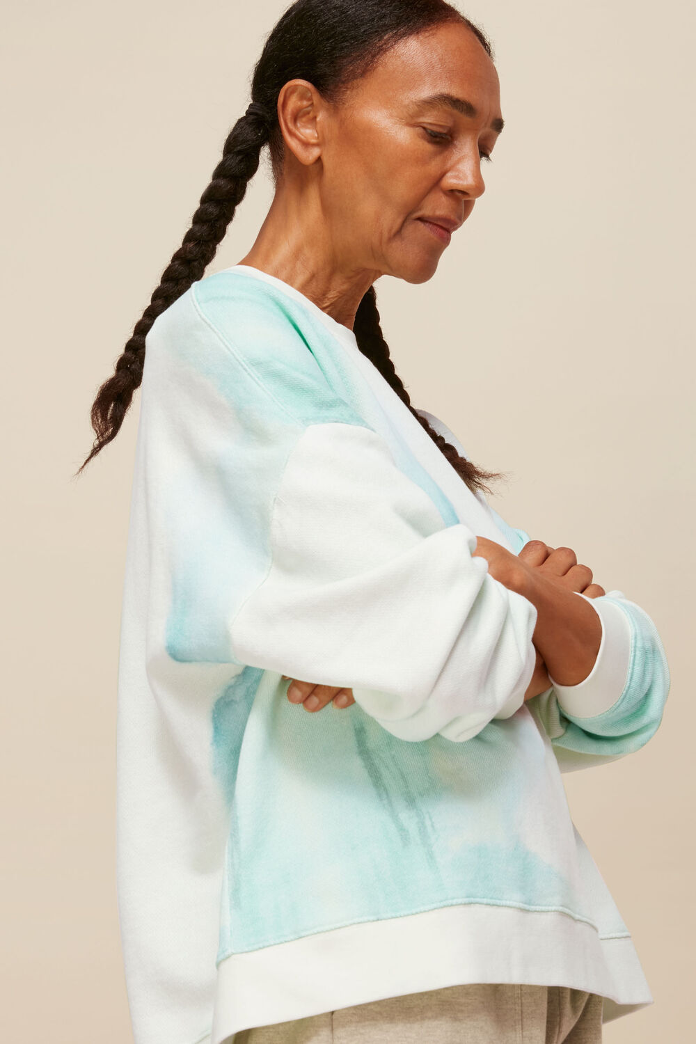 Tie Dye Cotton Sweatshirt