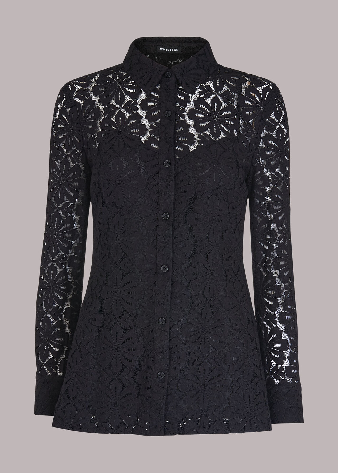 Longline Lace Detail Shirt