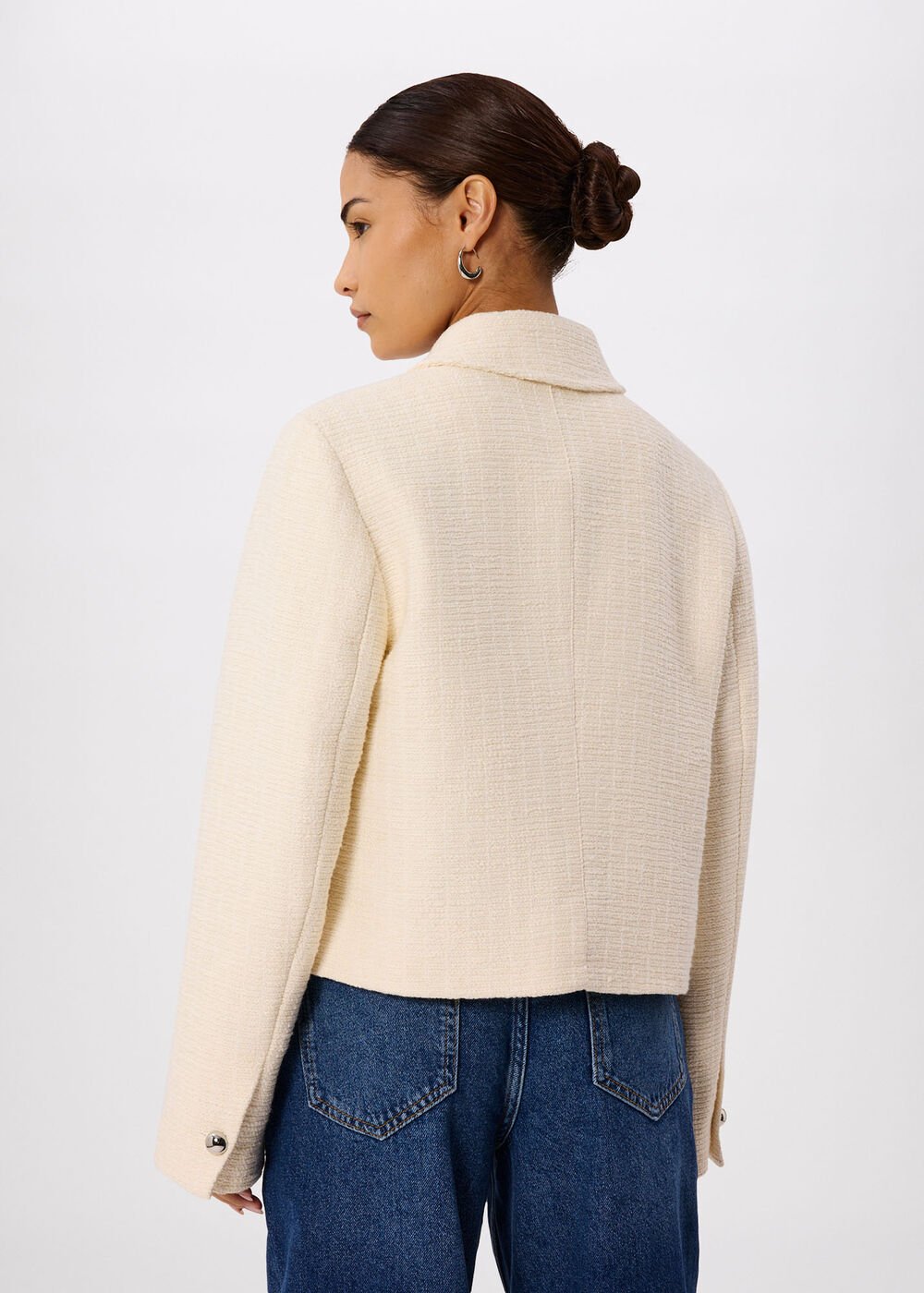 Petite Cropped Boucle Jacket