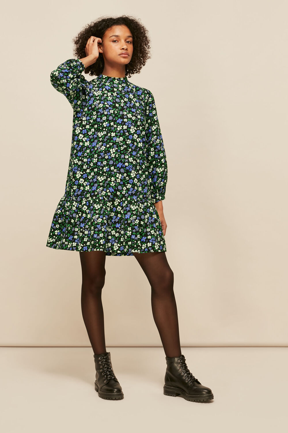 Multicolour Floral Baby Cord Dress