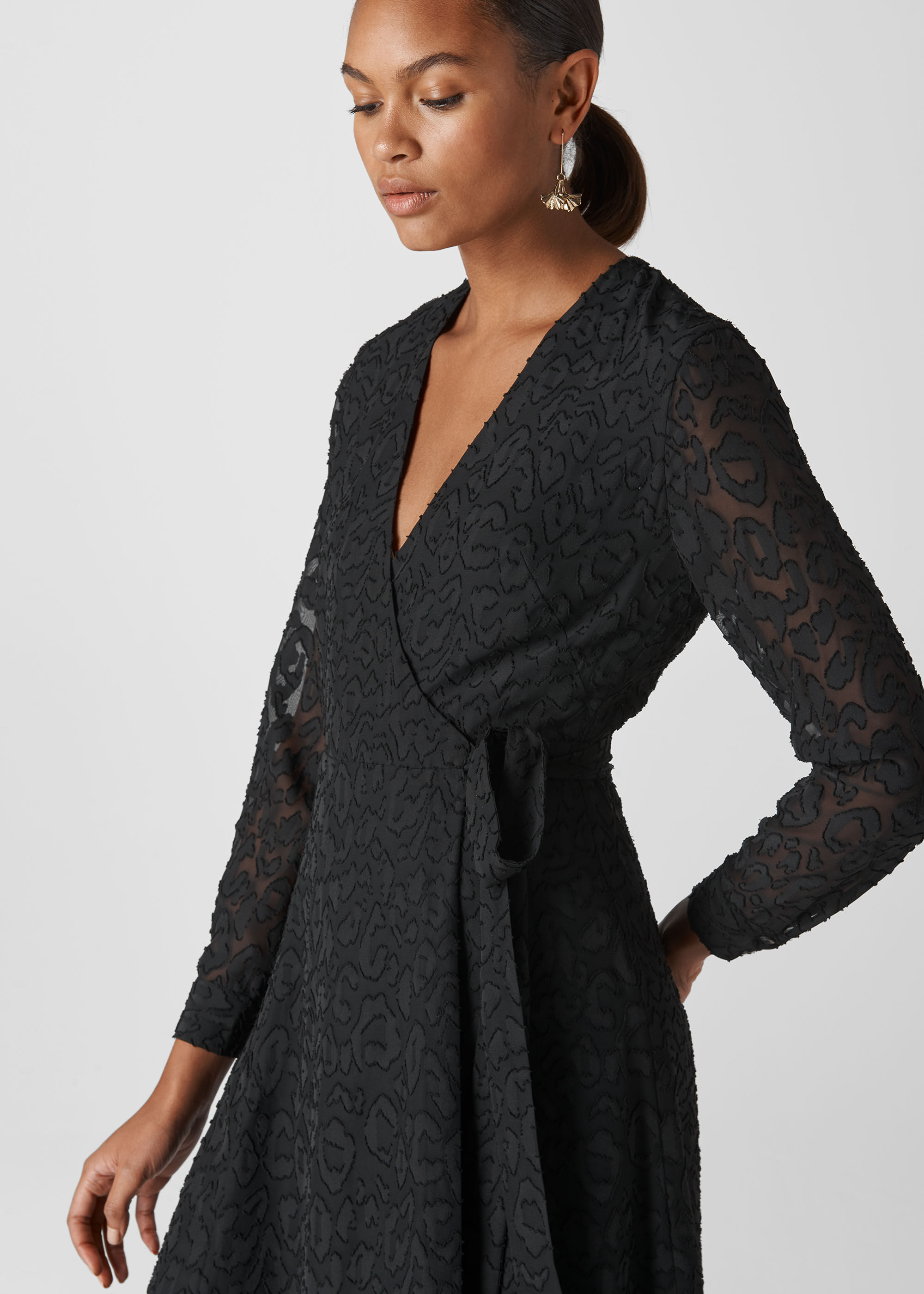 Dvf animal devore deals wrap dress