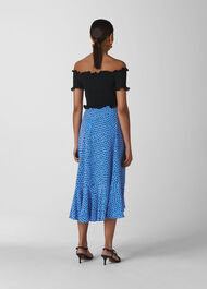 Lunar Spot Wrap Skirt Blue/Multi
