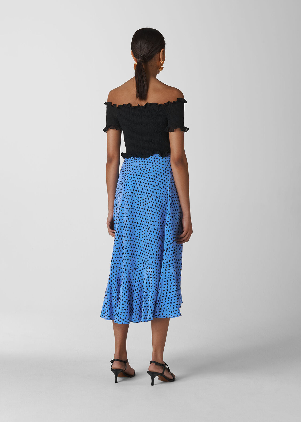 Lunar Spot Wrap Skirt Blue/Multi