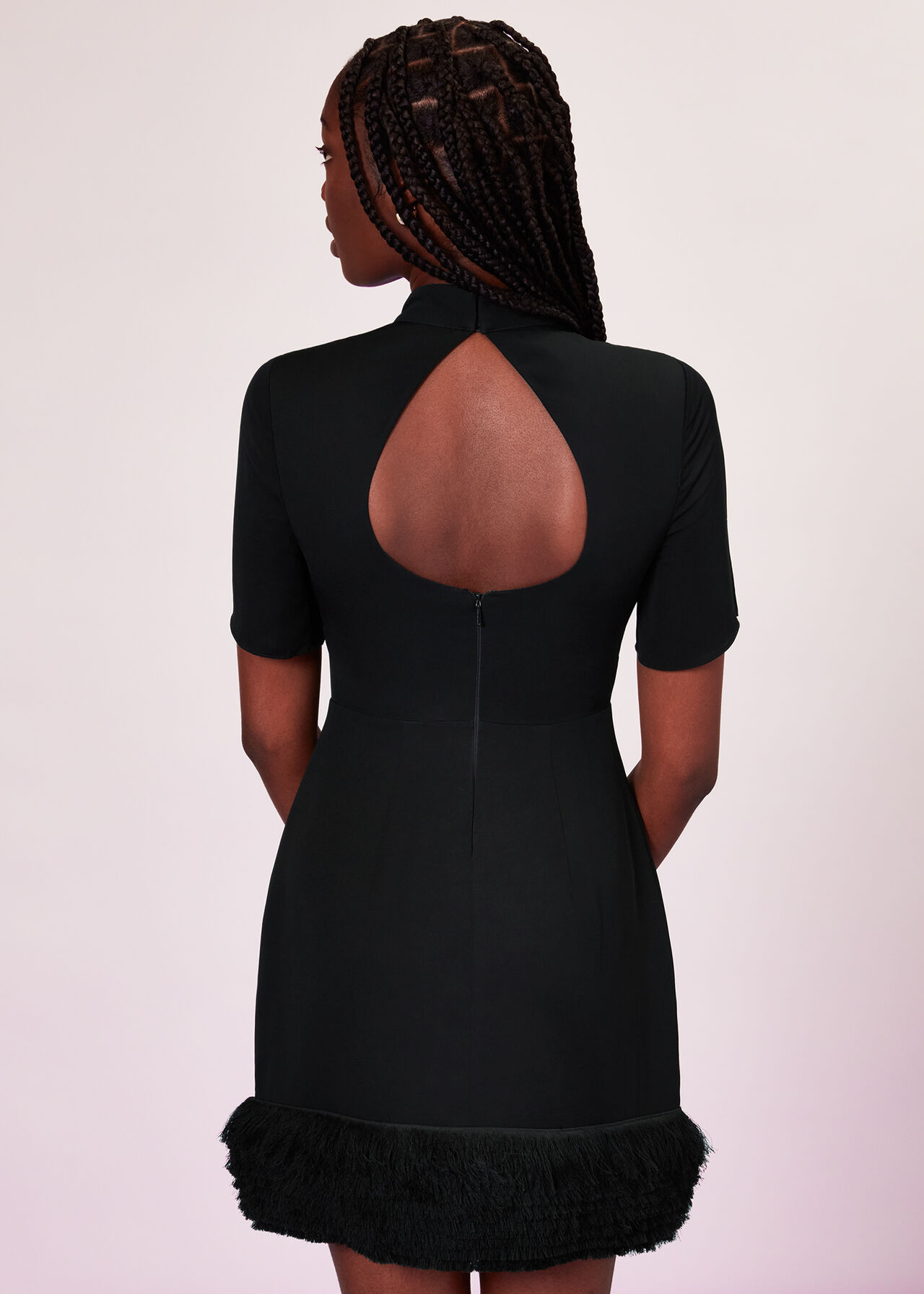 Fringe Detail Mini Dress