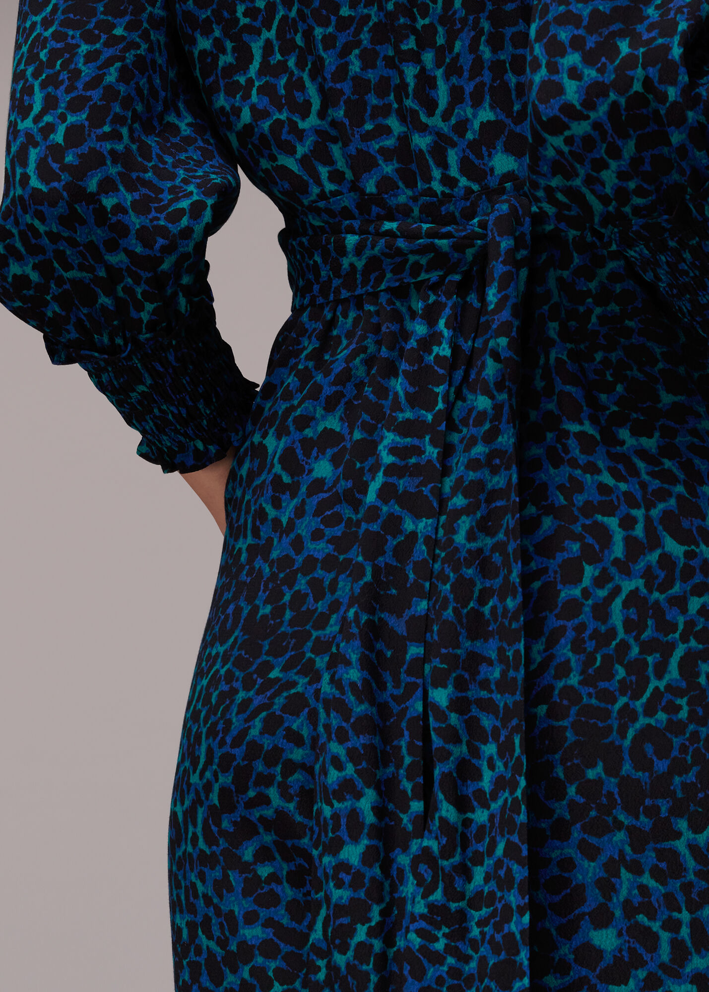 Teal/Multi Forest Leopard Jumpsuit WHISTLES