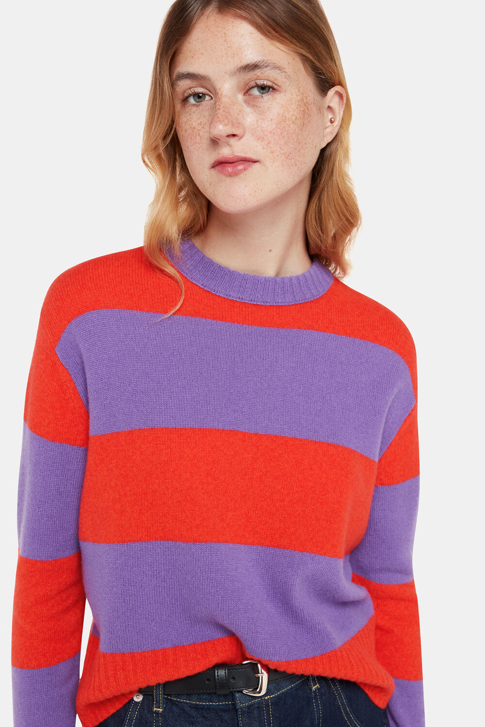 Wool Block Stripe Jumper