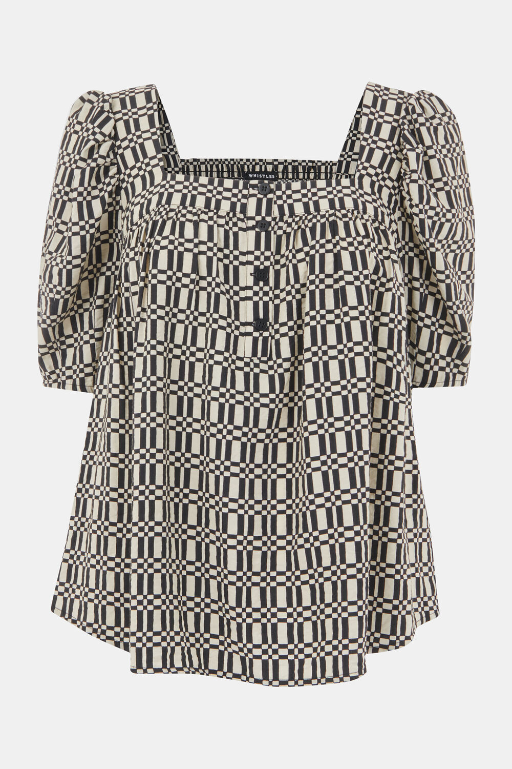 Link Check Square Neck Top
