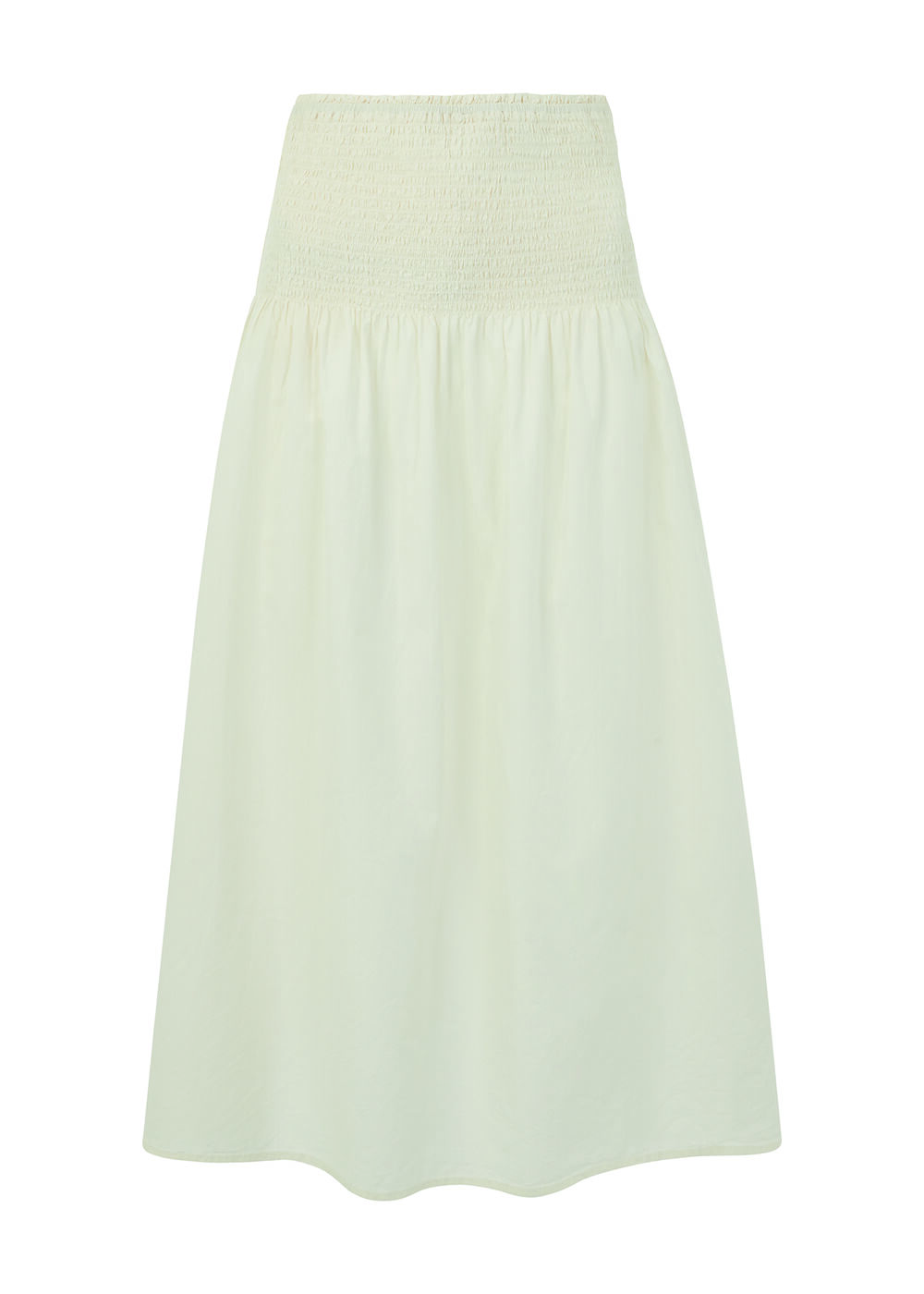 Smocked Waist Midi Skirt