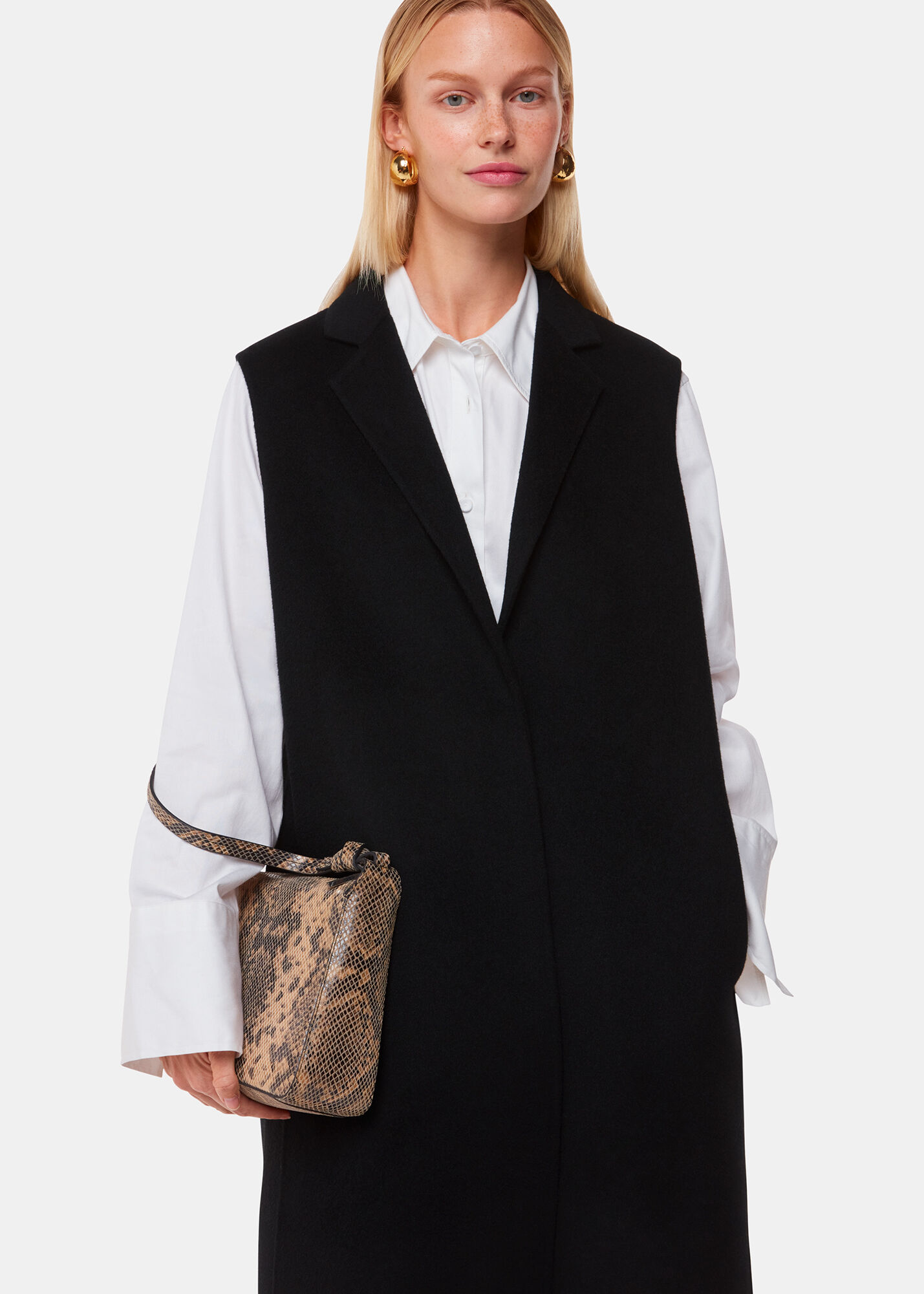 Black Eve Double Face Waistcoat | WHISTLES | Whistles US |
