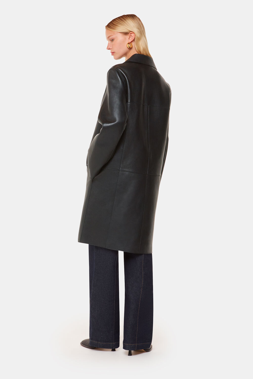 Gemma Bonded Leather Coat