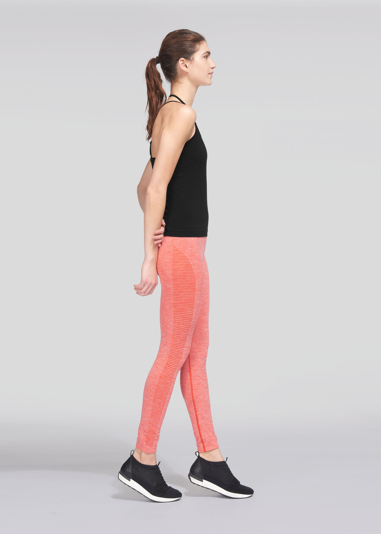 Longline Halter Sports Top Black
