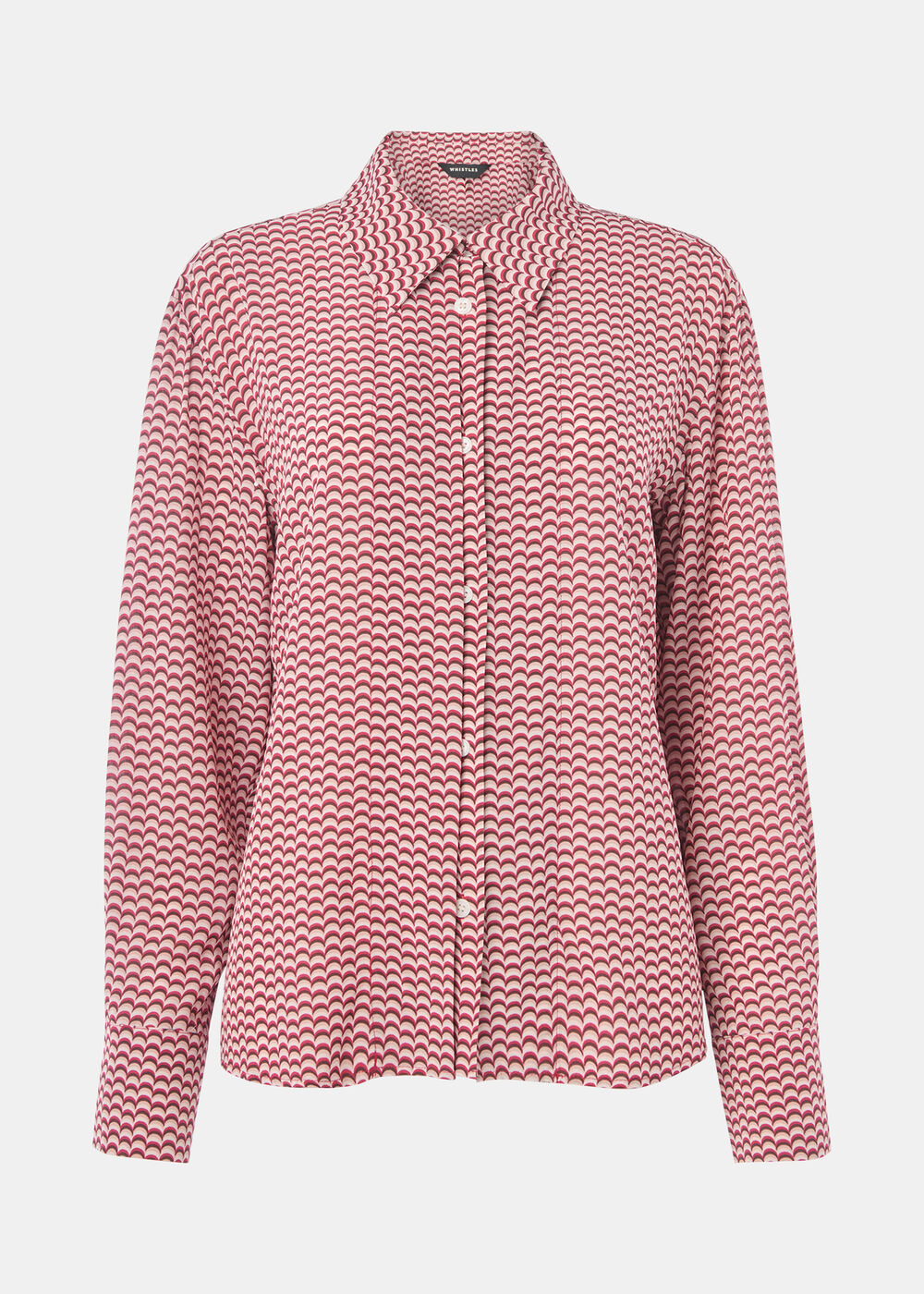 Geo Print Pleat Detail Shirt