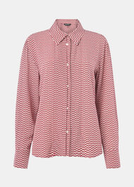 Geo Print Pleat Detail Shirt