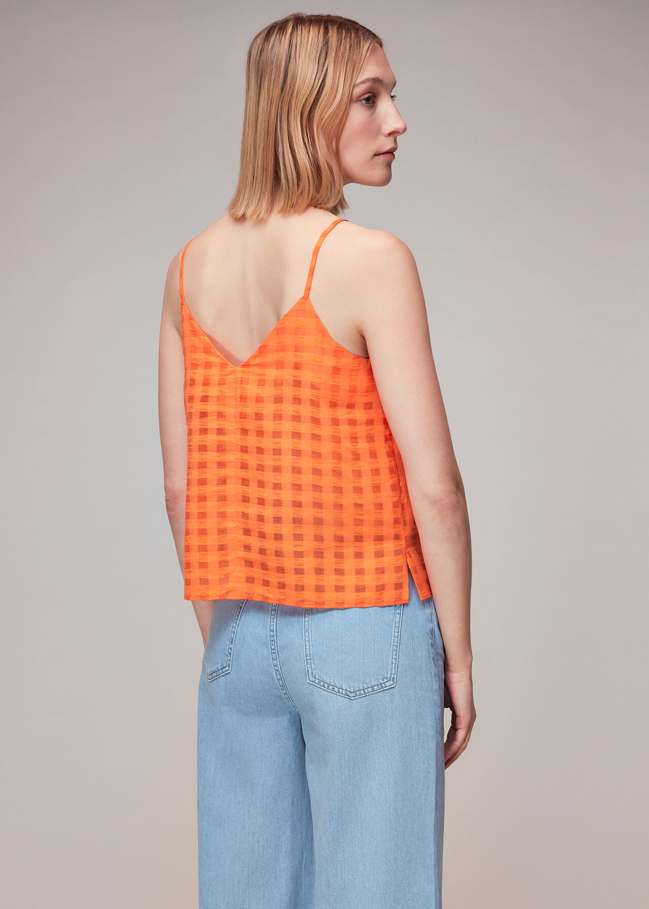 Seersucker Cami Top