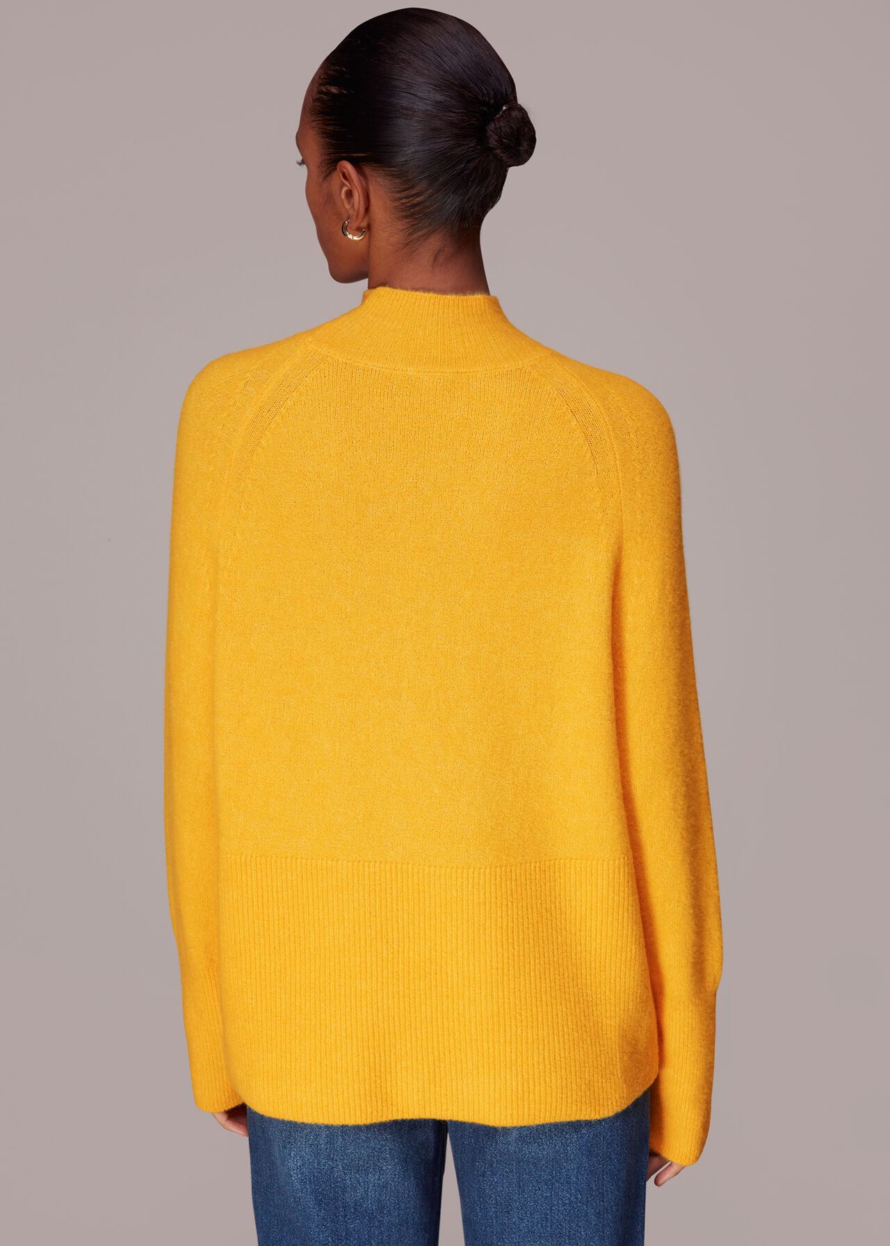 Relaxed Funnel Neck Jumper