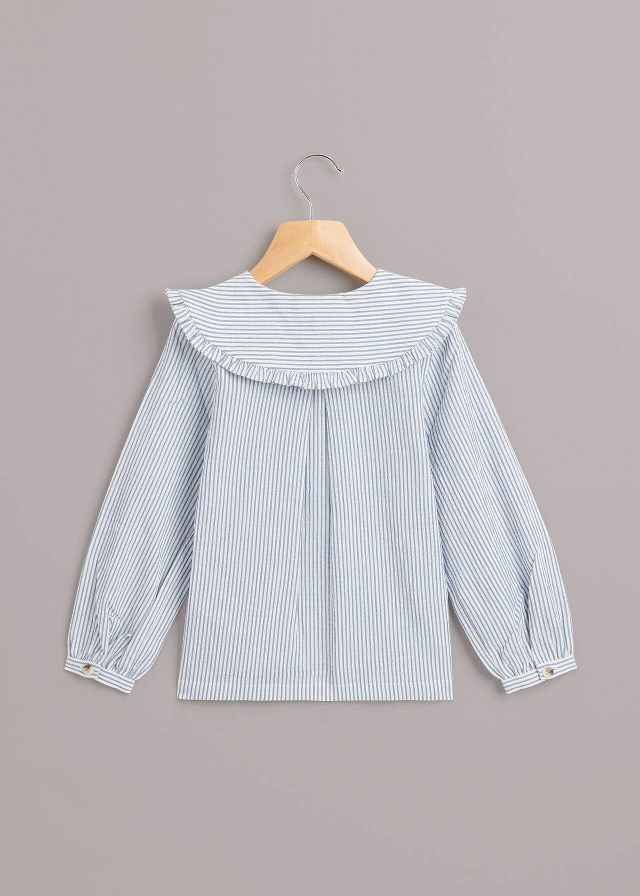 Multicolour Oversized Collar Stripe Top WHISTLES