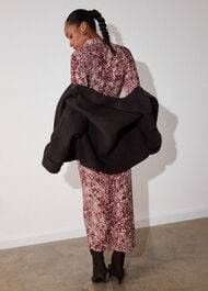Feathered Animal Shirt Dress