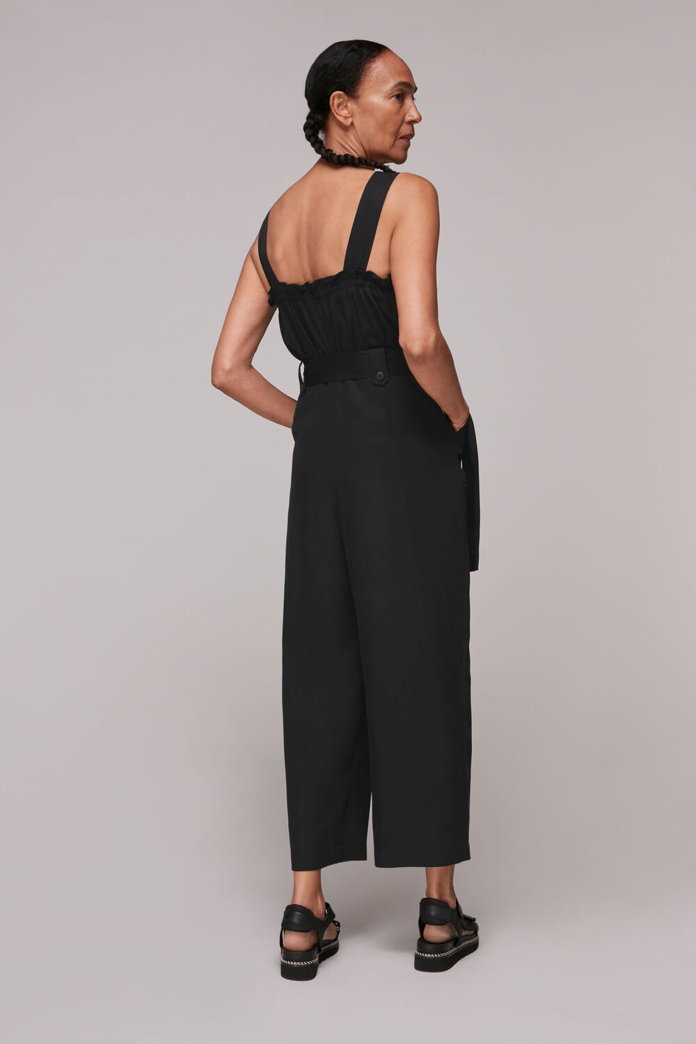Frill Utility Belted Jumpsuit