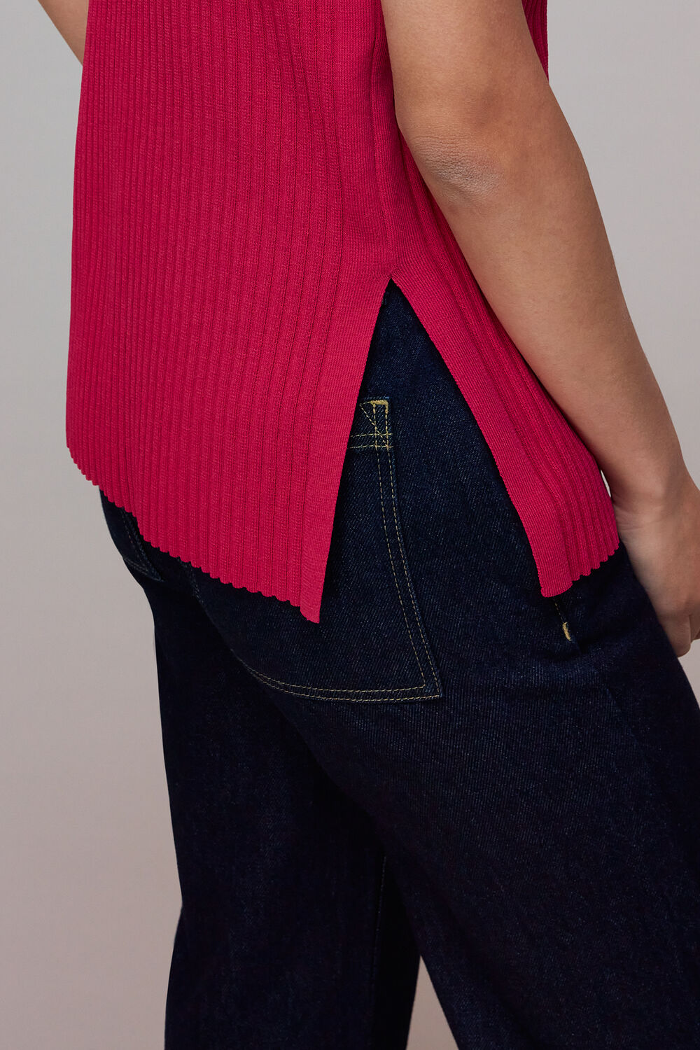 High Neck Rib Tunic
