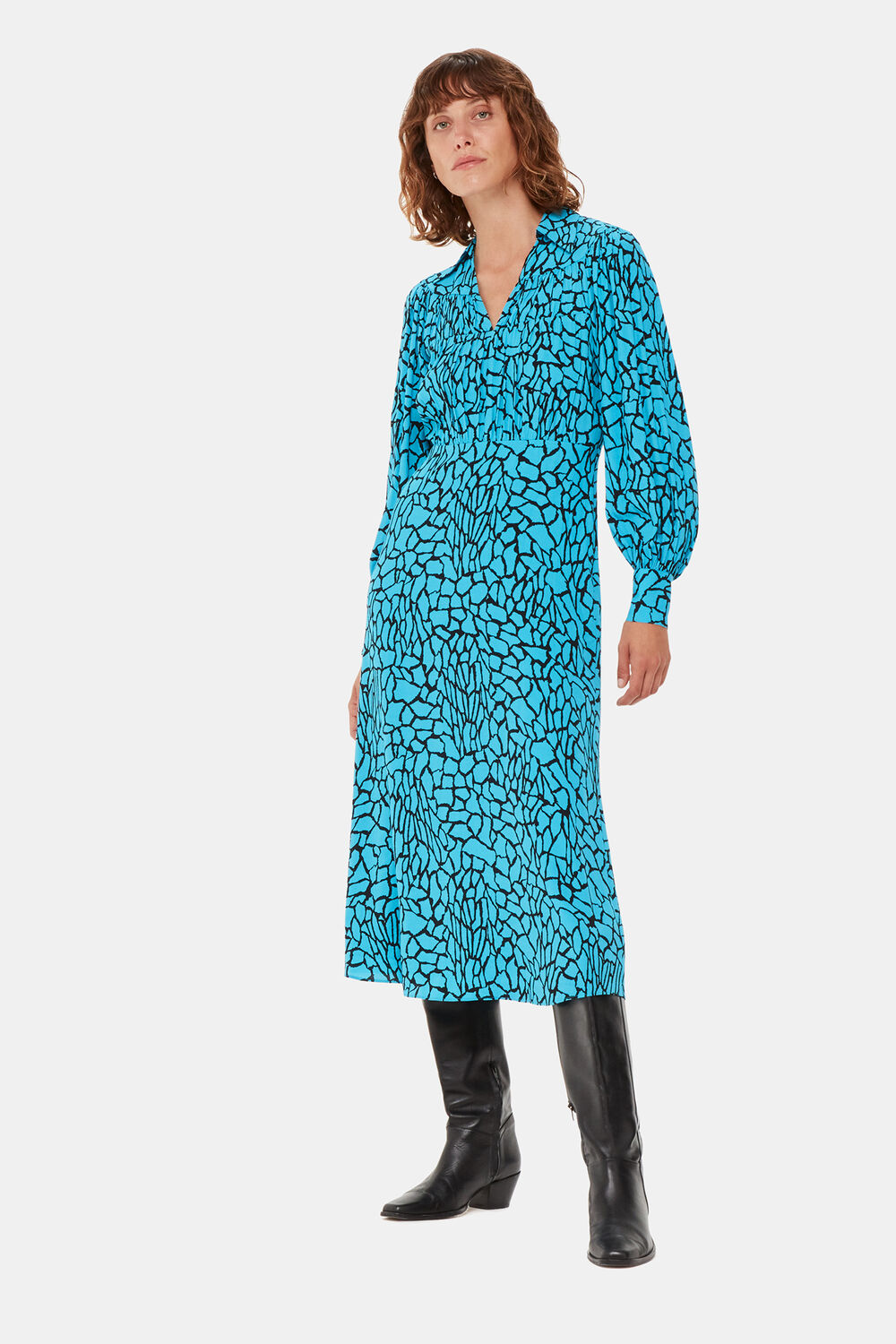 Terrazzo Print Midi Dress