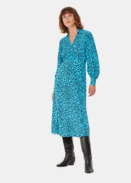 Terrazzo Print Midi Dress