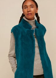 Meri Long Sheepskin Gilet