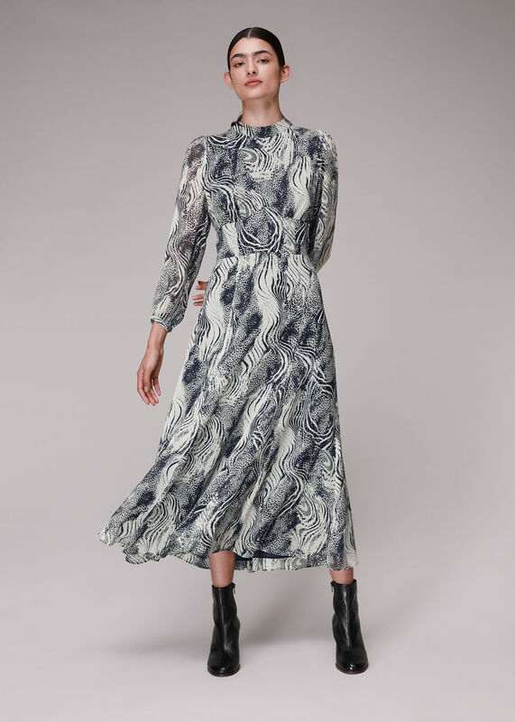 Multicolour Flowing Tiger Joan Dress