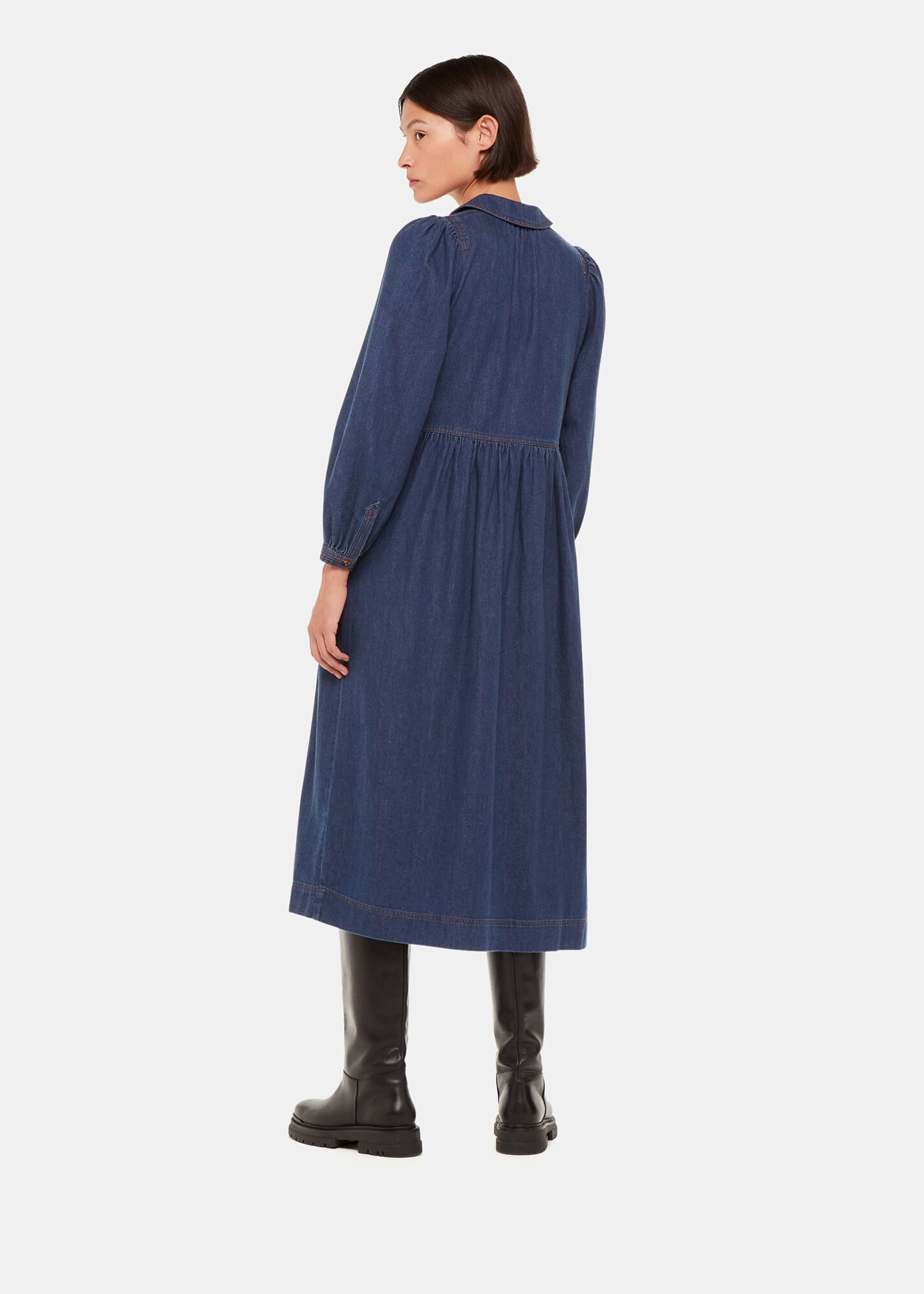 Denim Rina Trapeze Dress WHISTLES