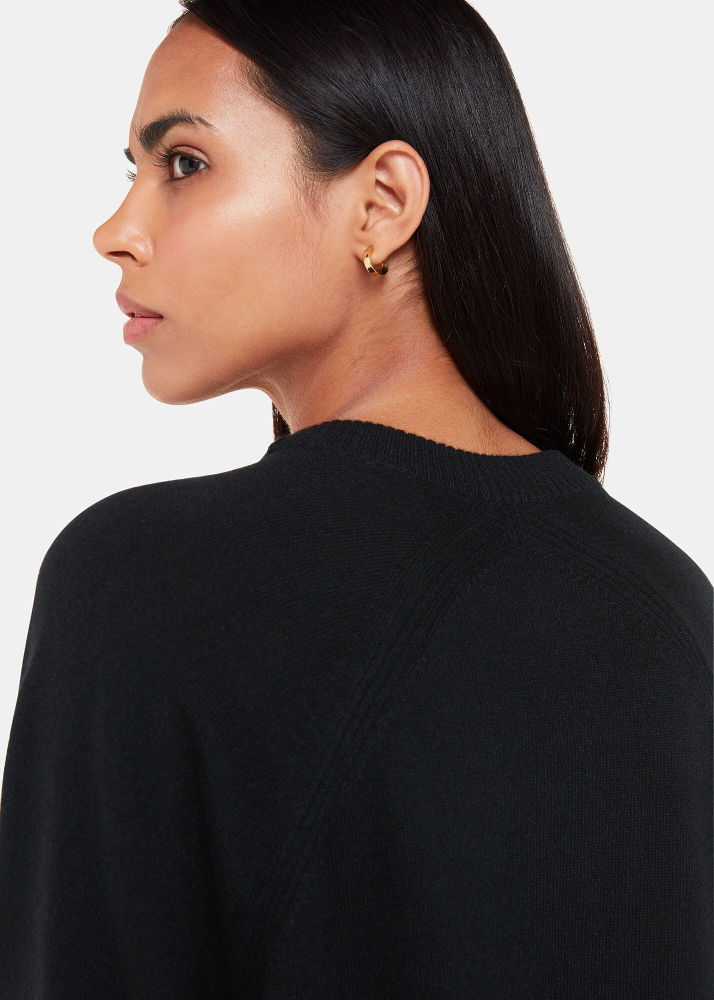 Black Ultimate Cashmere Crew Neck WHISTLES