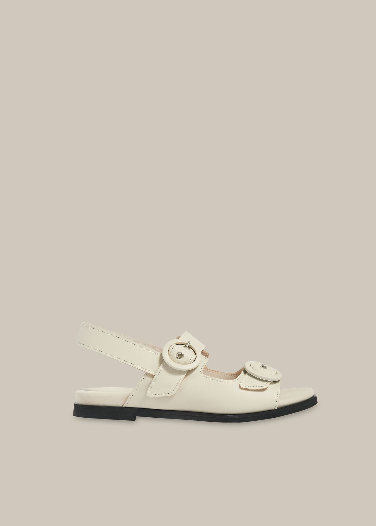 Marcie Double Buckle Sandal Stone