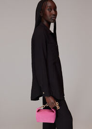 Naia Suede Chain Bag