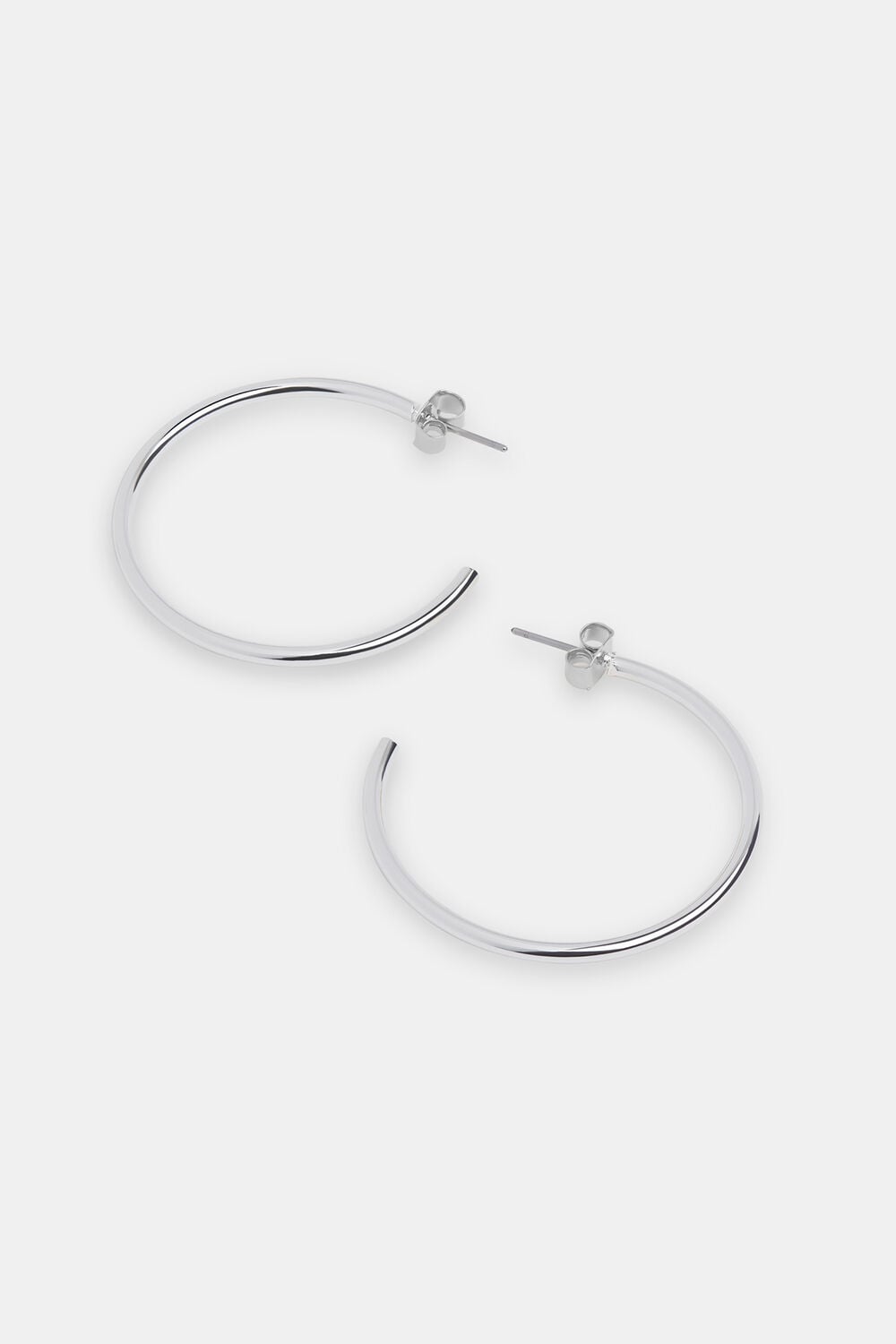 Silver Large Classic Hoop Earring