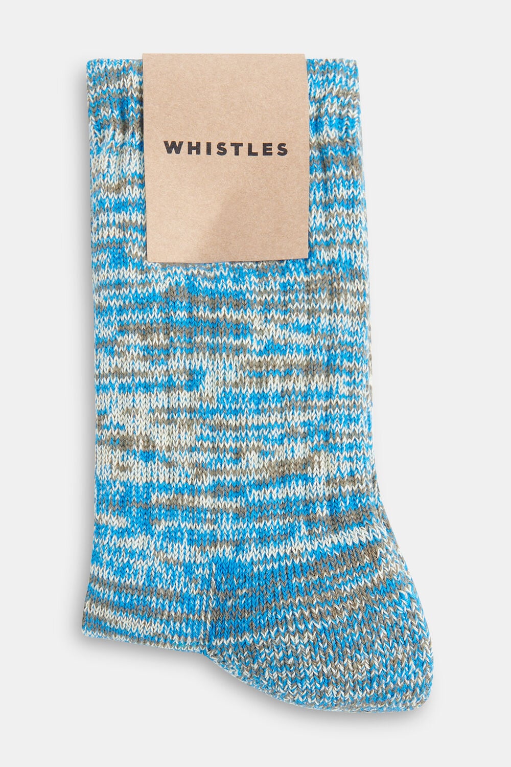 Blue Chunky Marl Socks