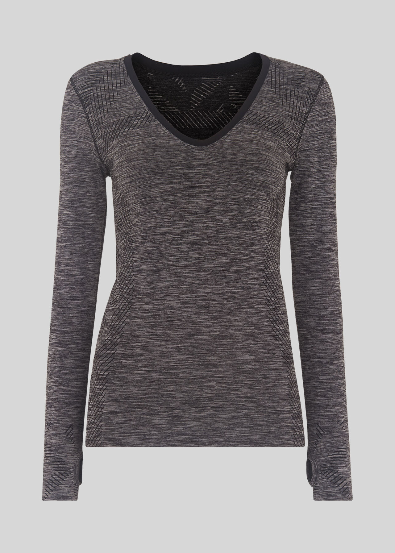 Long Sleeve Sports Top Grey