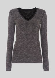 Long Sleeve Sports Top Grey
