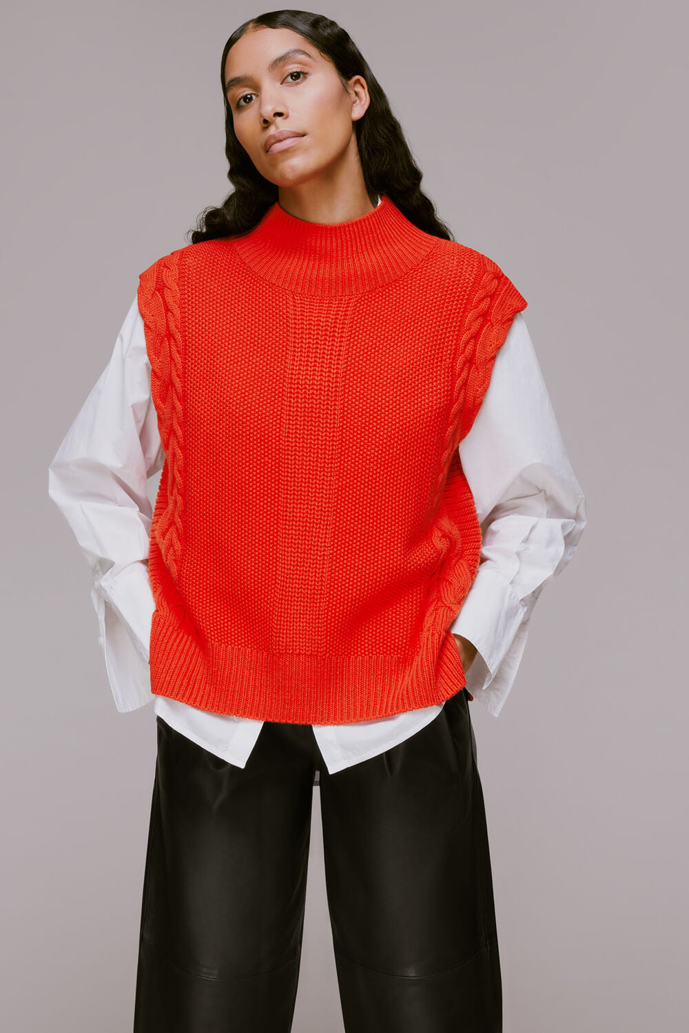 Sleeveless Cable Tank